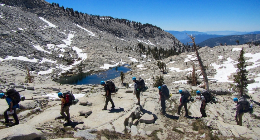 backpacking trip for young adults in california